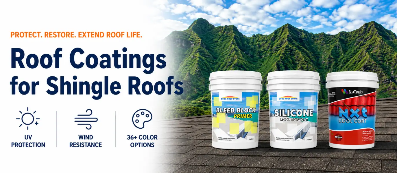 Shingle Roof Coatings Header - Cool Roof Store Hawaii